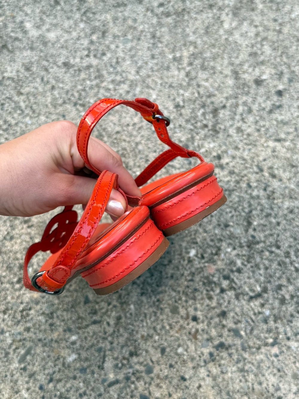 Cole Haan Bright Orange Braided Toe-Ring Sandals Size 9.5 - Picture 10 of 11